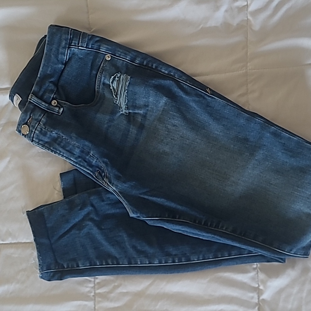 Good American "Good Legs" skinny jeans, zebra pockets